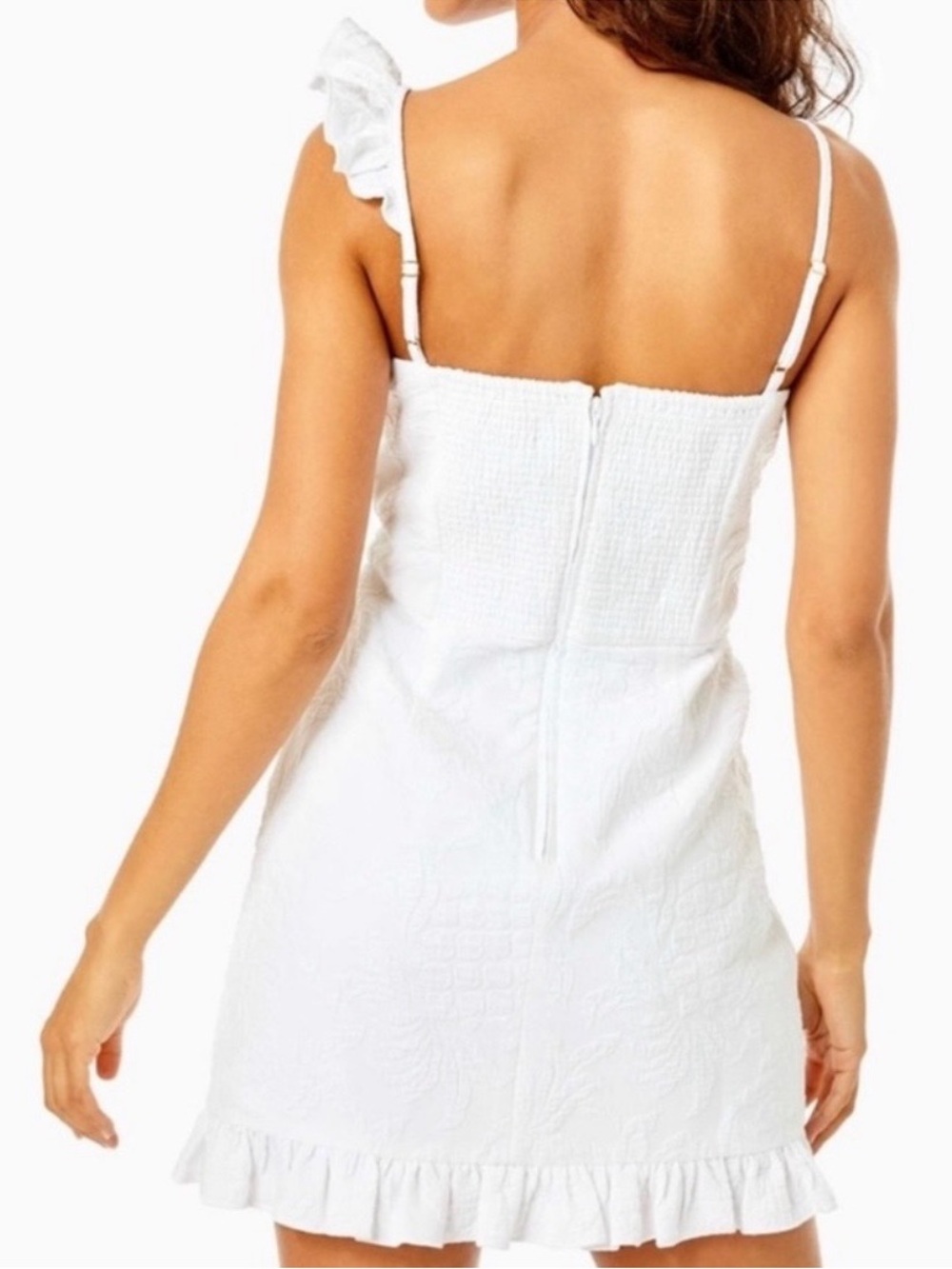Lilly Pulitzer Women's Maetha Floral Jacquard Ruffle Romper - Picture 3 of 6